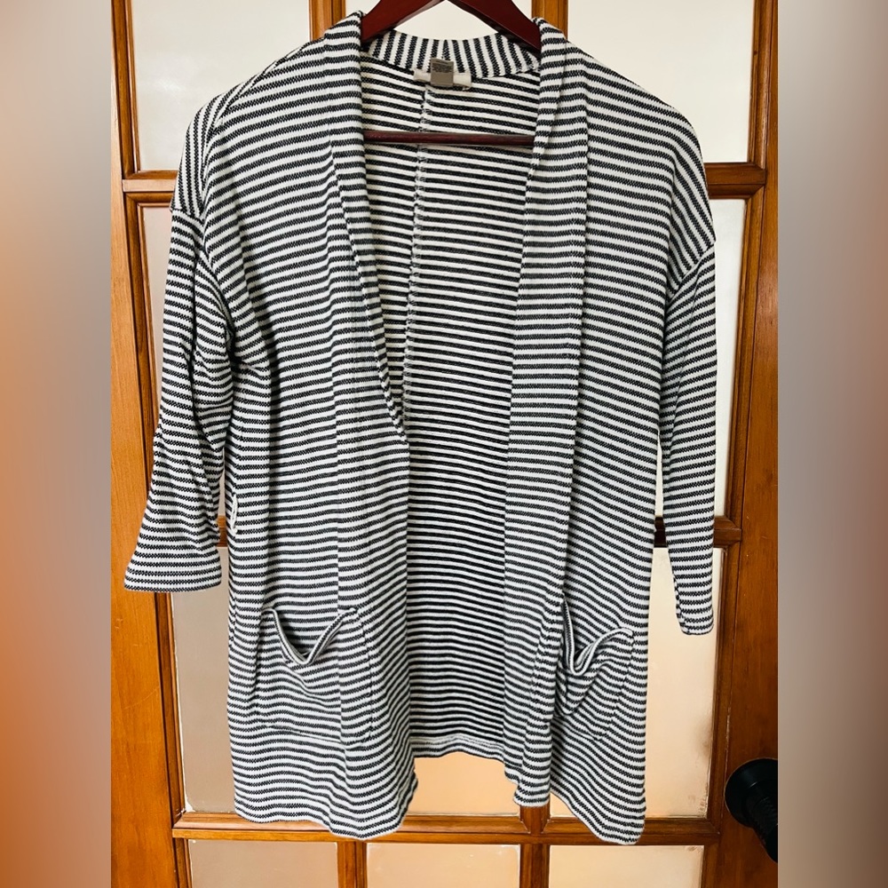 Loft Striped Cardigan Sweater
